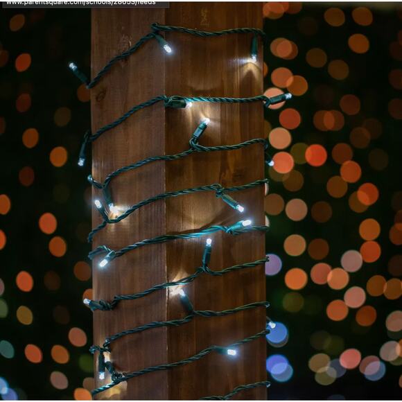LED Christmas String Lights 70 Mini Bulbs 35ft Green Wire Indoor Outdoor Holiday - Picture 5 of 7